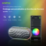 oraimo SpaceBox Haut-parleur avec FM, lumières personnalisables, égaliseur – Image 4