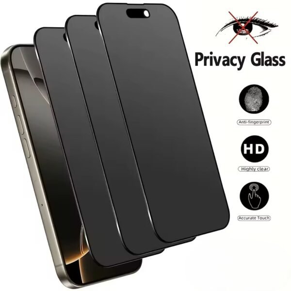 protection d'écran incassable en verre fumé pour iPhone
